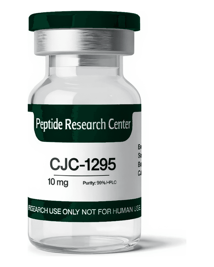 CJC-1295 research peptide vial, >99% HPLC purity