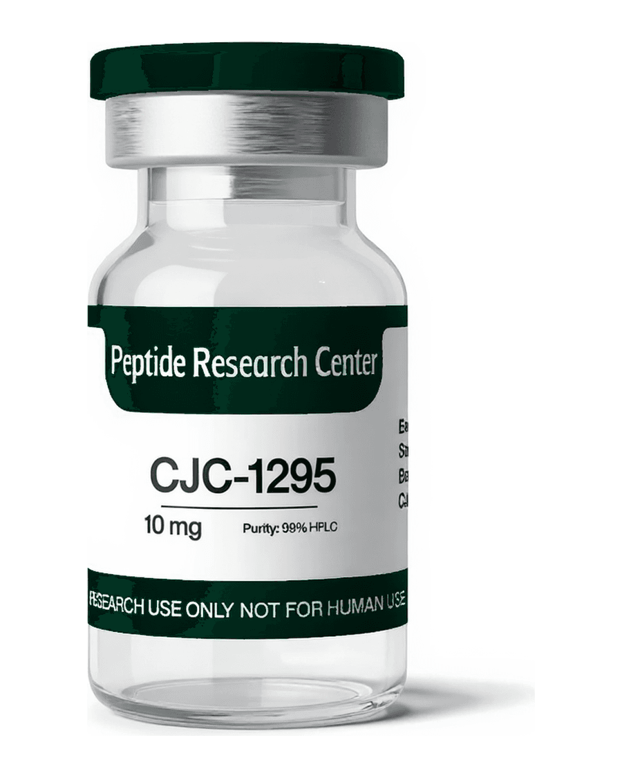 CJC-1295 research peptide vial, >99% HPLC purity
