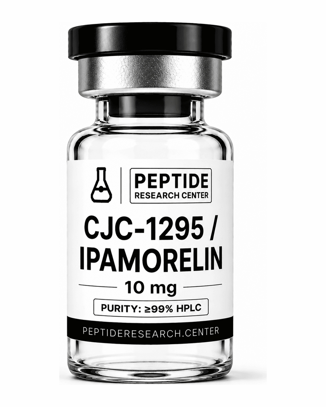 CJC-1295 / Ipamorelin research peptide blend vial, >99% HPLC purity