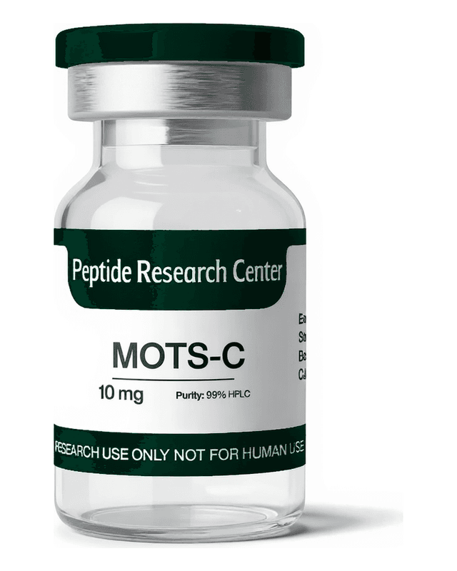 MOTS-c research peptide vial, >99% HPLC purity