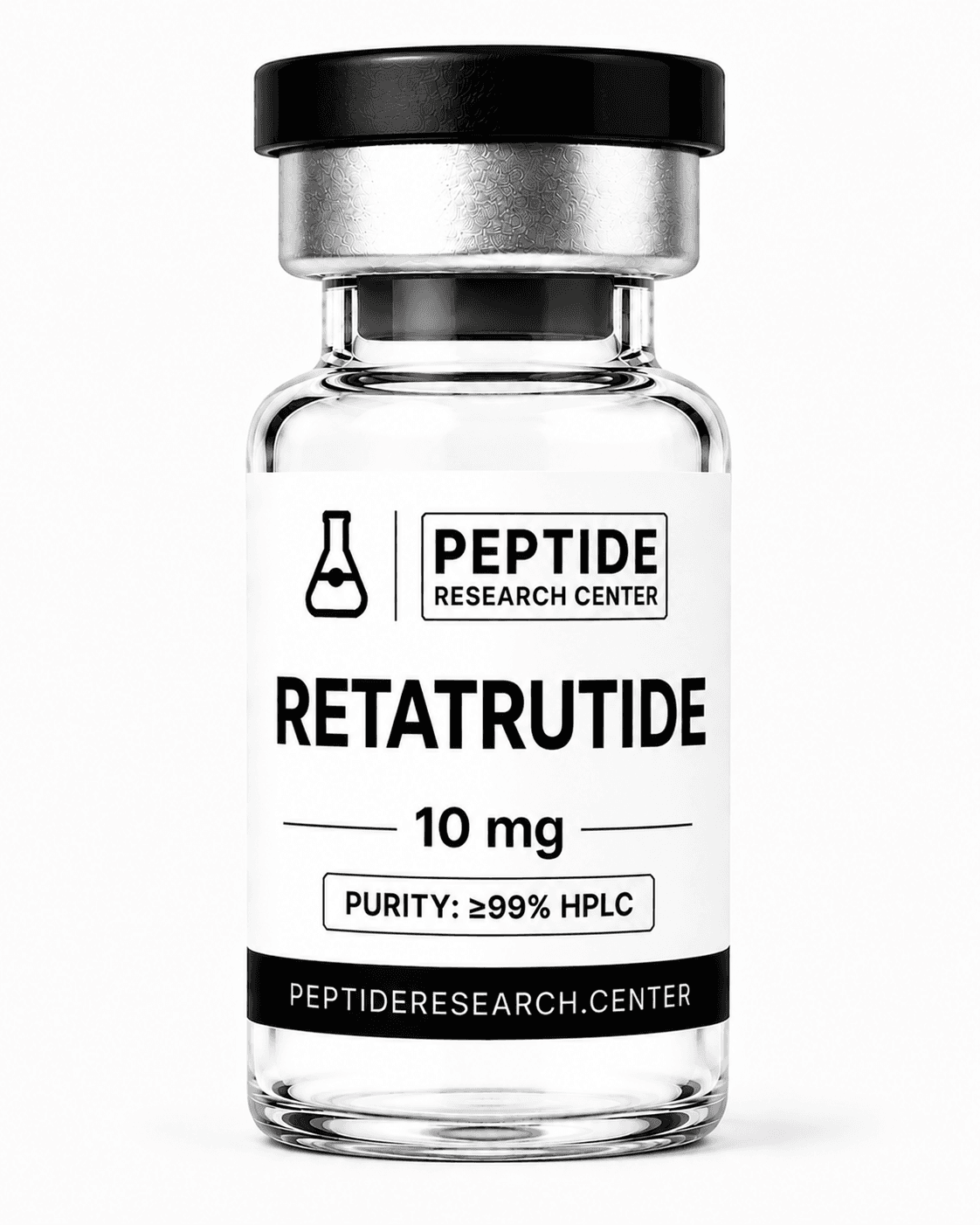 Retatrutide — 10 mg research vial, >99% HPLC purity