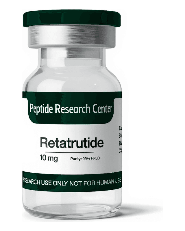 Retatrutide research peptide vial, >99% HPLC purity