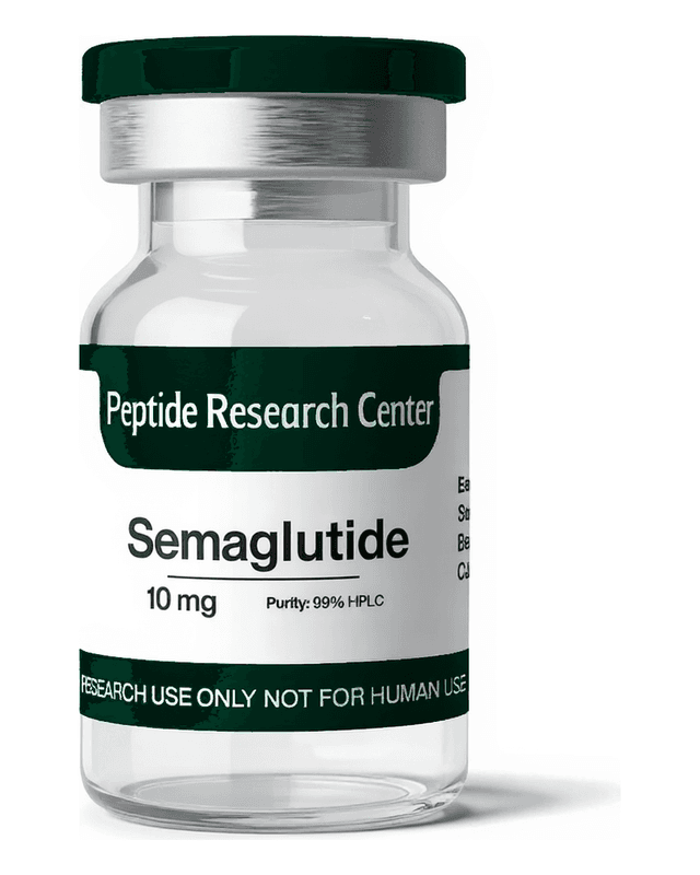 Semaglutide research peptide vial, >99% HPLC purity