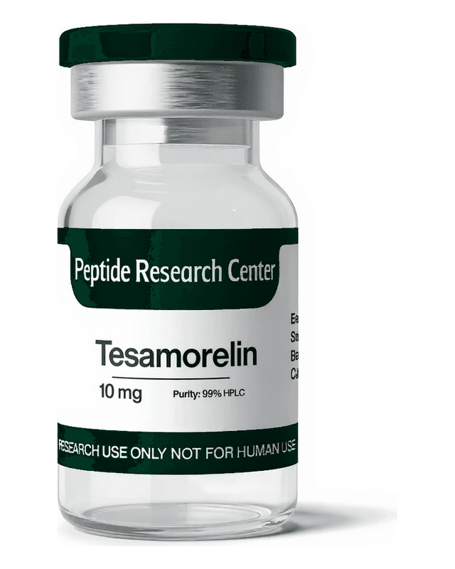 Tesamorelin research peptide vial, >99% HPLC purity