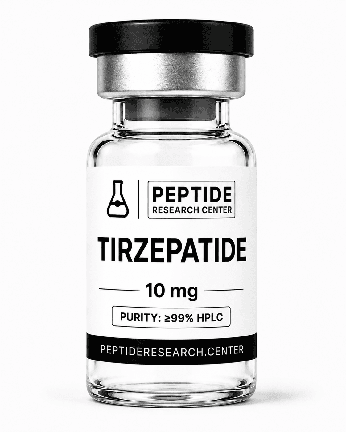 Tirzepatide — 10 mg research vial, >99% HPLC purity